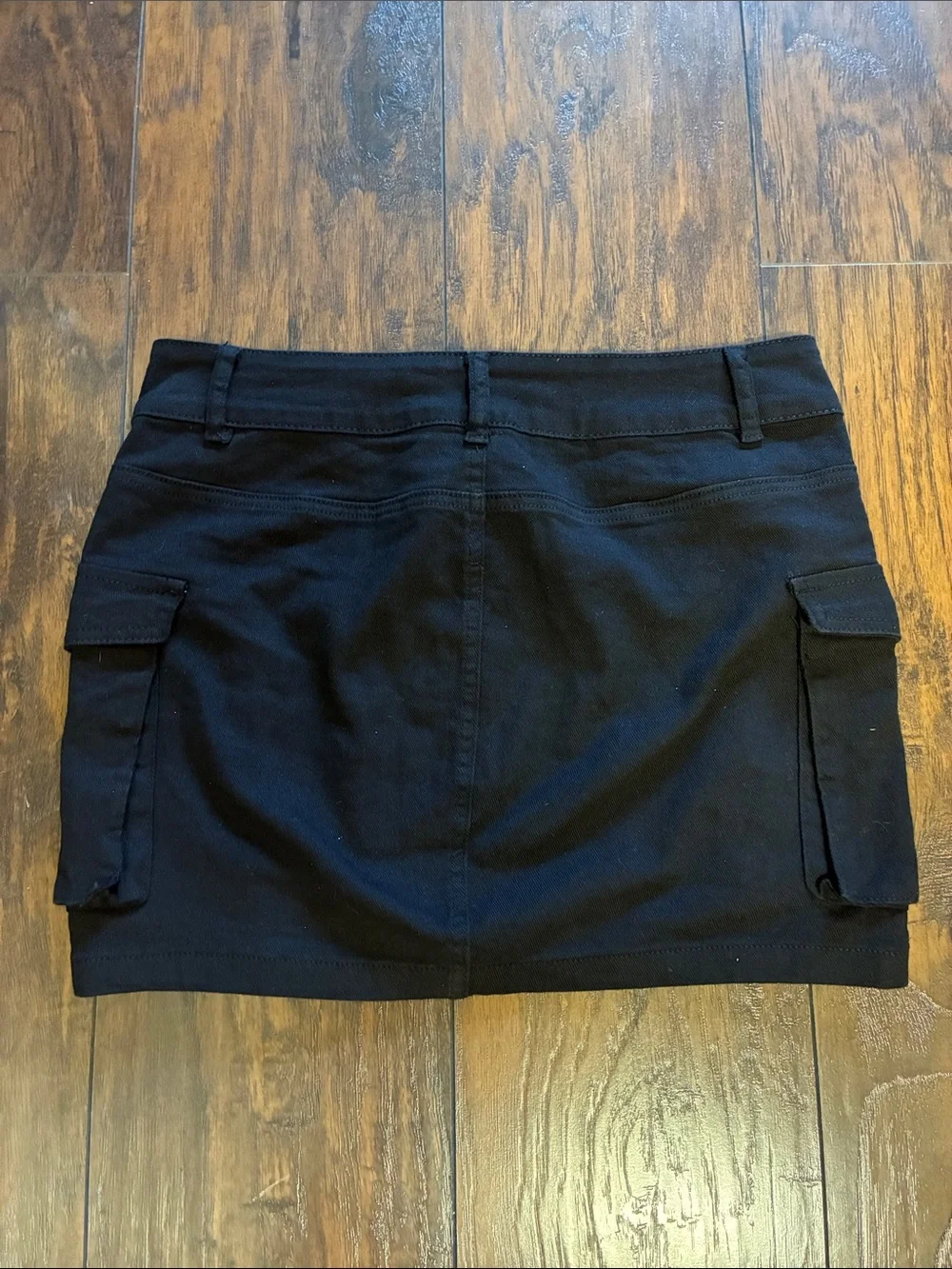 Black Cargo Pocket Mini Skirt - Womens